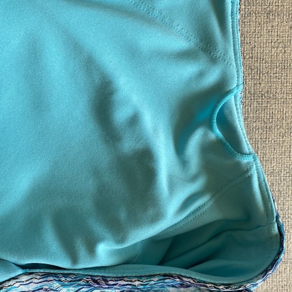 MPG Racerback Slip On Active Sports Dress Marbled Blue Size Large - Picture 10 of 13